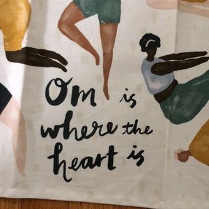 Yoga Dish Towel Anthro Om is where the heart is